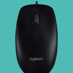 Logitech M100 Corded Wired Mouse Black (910-006652)